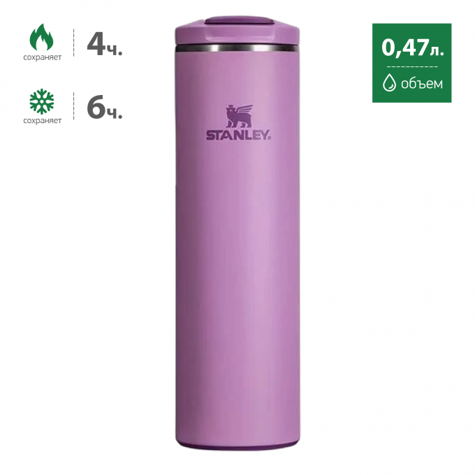 Термокружка STANLEY AEROLIGHT TRANSIT MUG 0,47L () фиолетовая 10-13325-0031